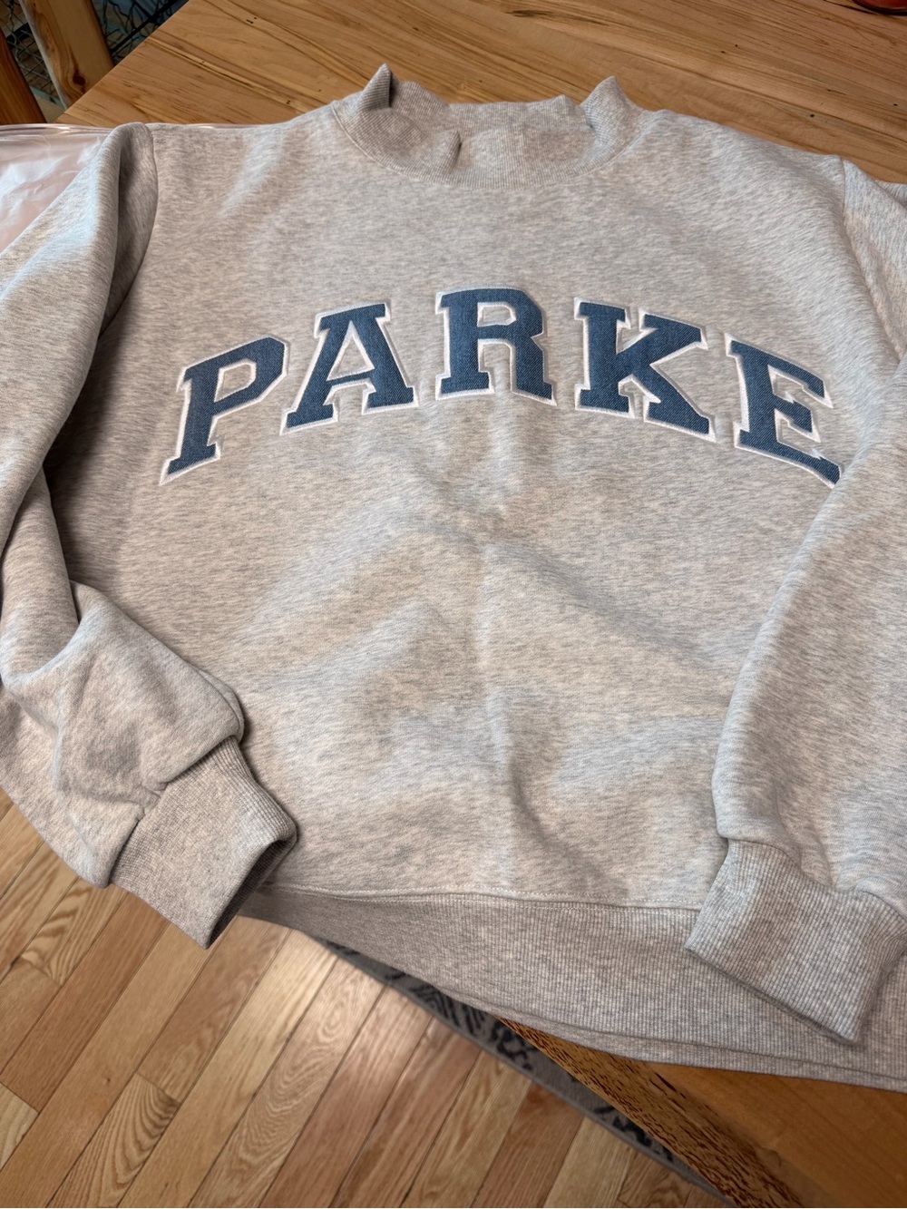 PARKE Vintage Denim Varsity Mockneck